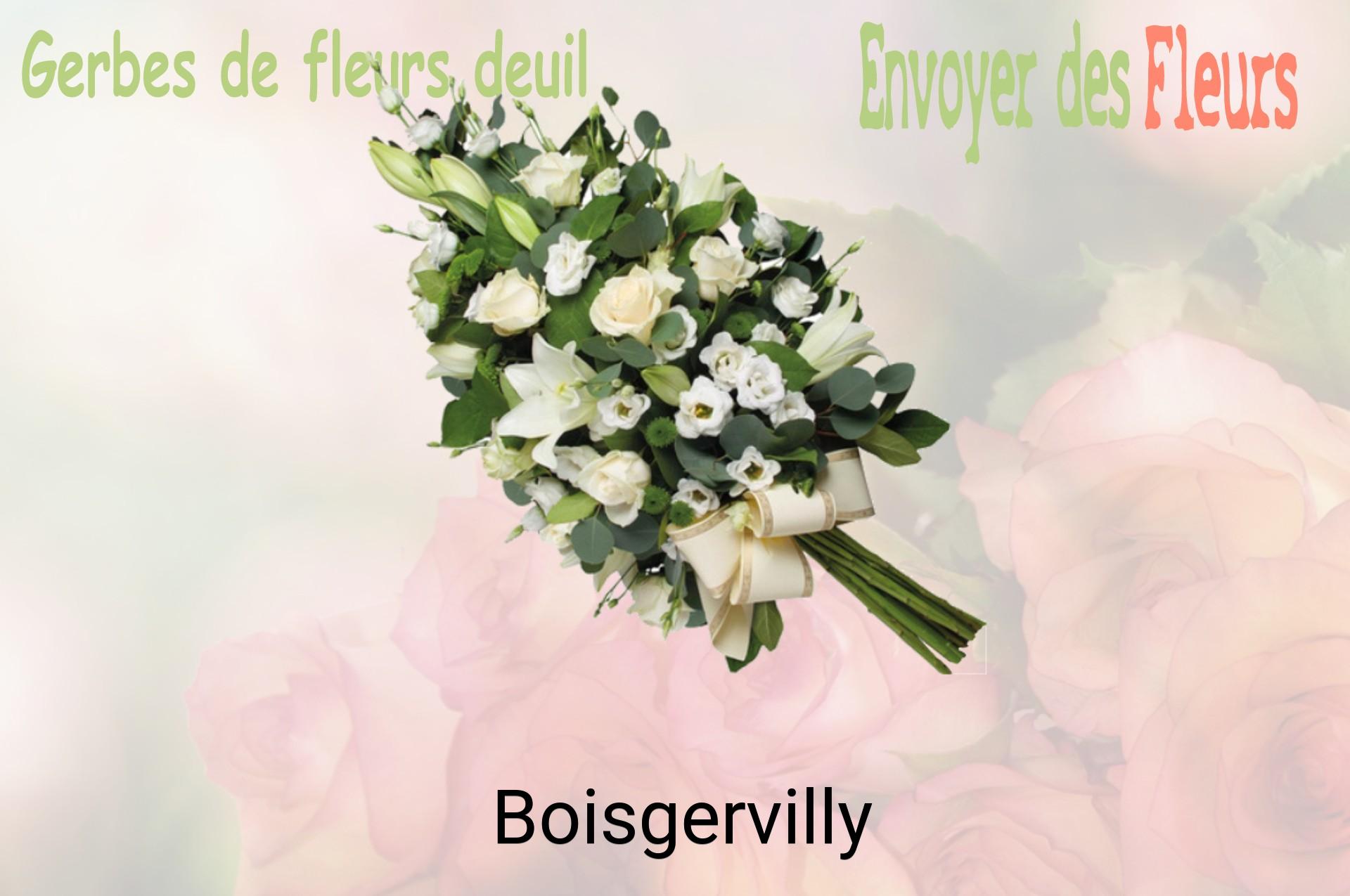 Gerbe de fleurs de deuil livrée à Boisgervilly